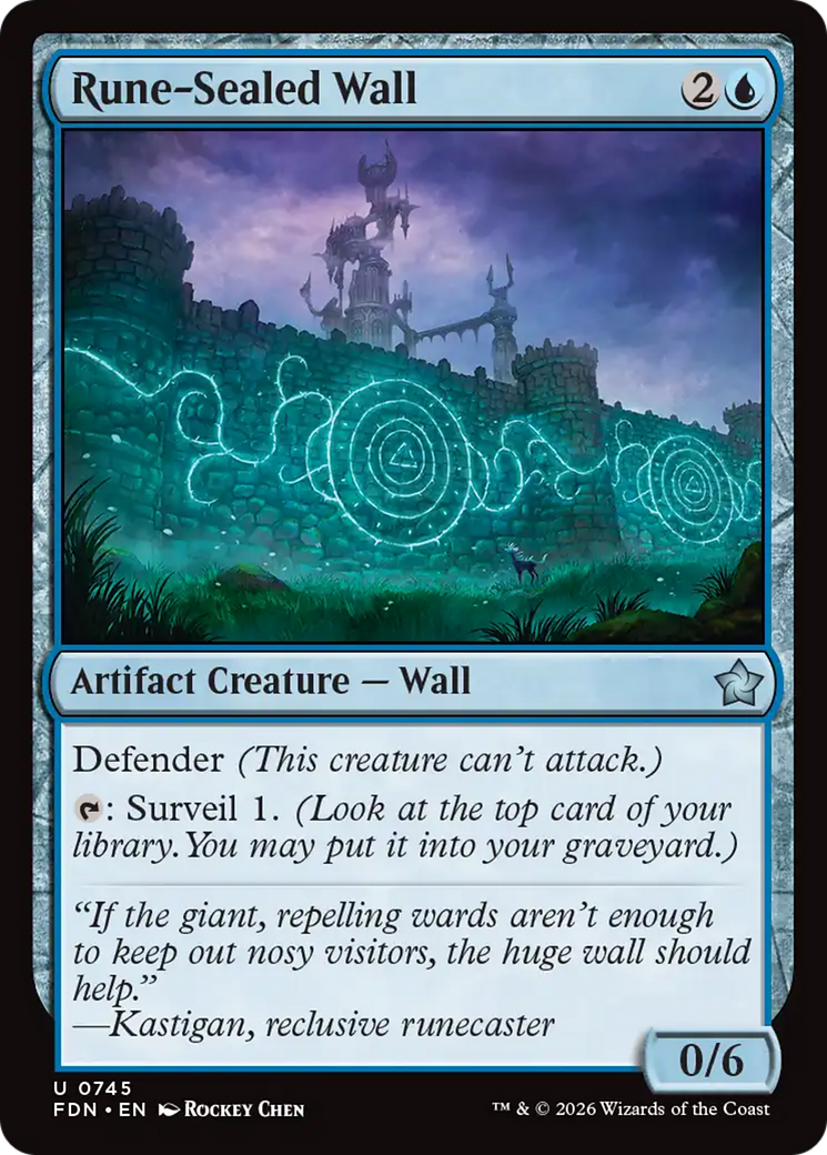 Rune-Sealed Wall (0745) [Foundations] | Anubis Games and Hobby