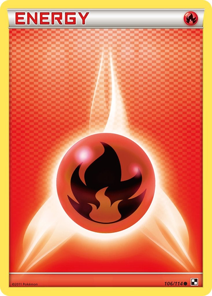 Fire Energy (106/114) [Black & White: Base Set] | Anubis Games and Hobby