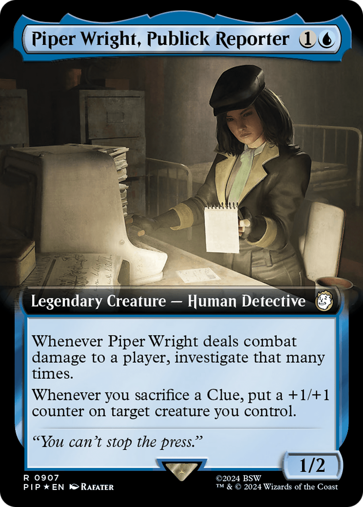 Piper Wright, Publick Reporter (Extended Art) (Surge Foil) [Fallout] | Anubis Games and Hobby