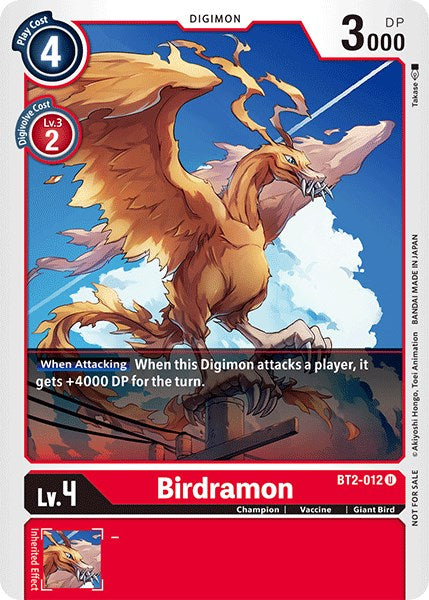 Birdramon [BT2-012] (Official Tournament Pack Vol.3) [Release Special Booster Promos] | Anubis Games and Hobby