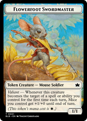 Rabbit // Flowerfoot Swordmaster Double-Sided Token [Bloomburrow Tokens] | Anubis Games and Hobby