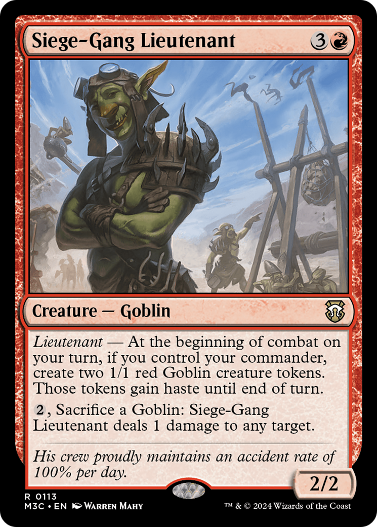 Siege-Gang Lieutenant [Modern Horizons 3 Commander] | Anubis Games and Hobby