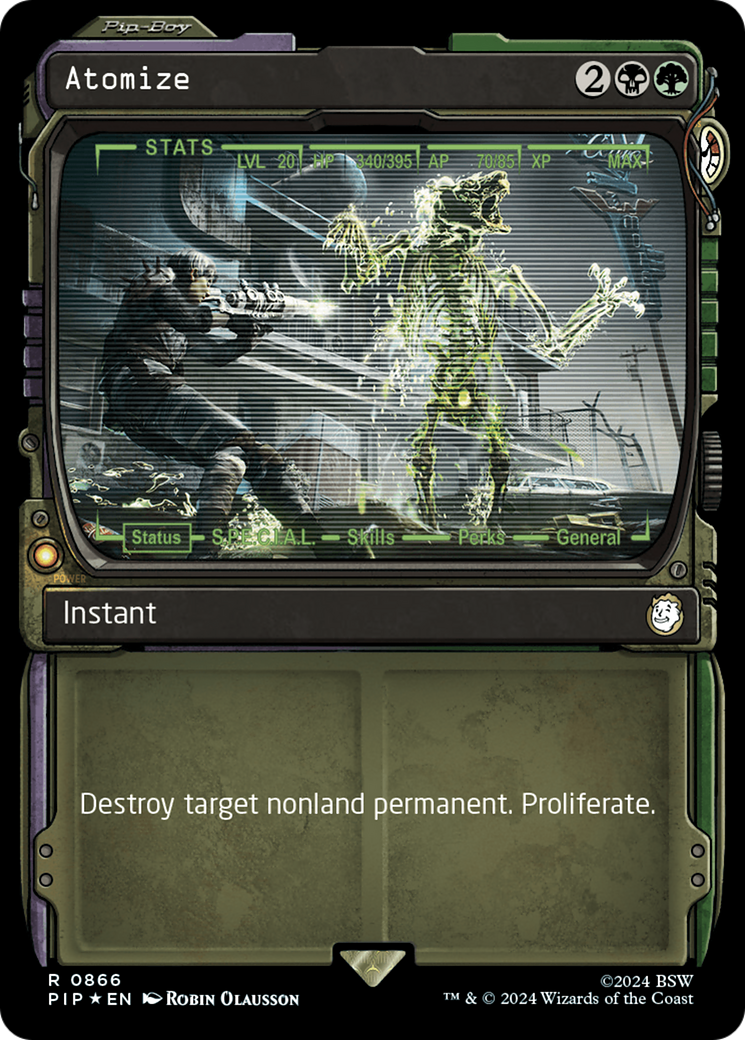 Atomize (Showcase) (Surge Foil) [Fallout] | Anubis Games and Hobby