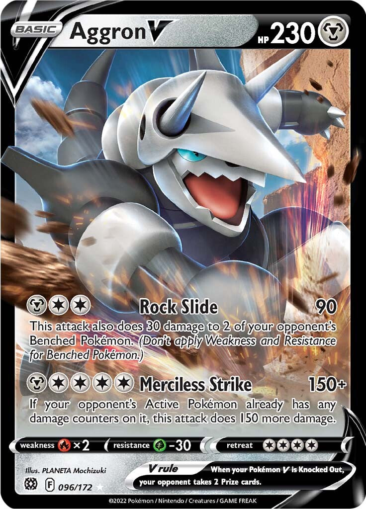 Aggron V (096/172) [Sword & Shield: Brilliant Stars] | Anubis Games and Hobby