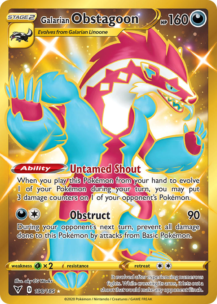 Galarian Obstagoon (198/185) [Sword & Shield: Vivid Voltage] | Anubis Games and Hobby
