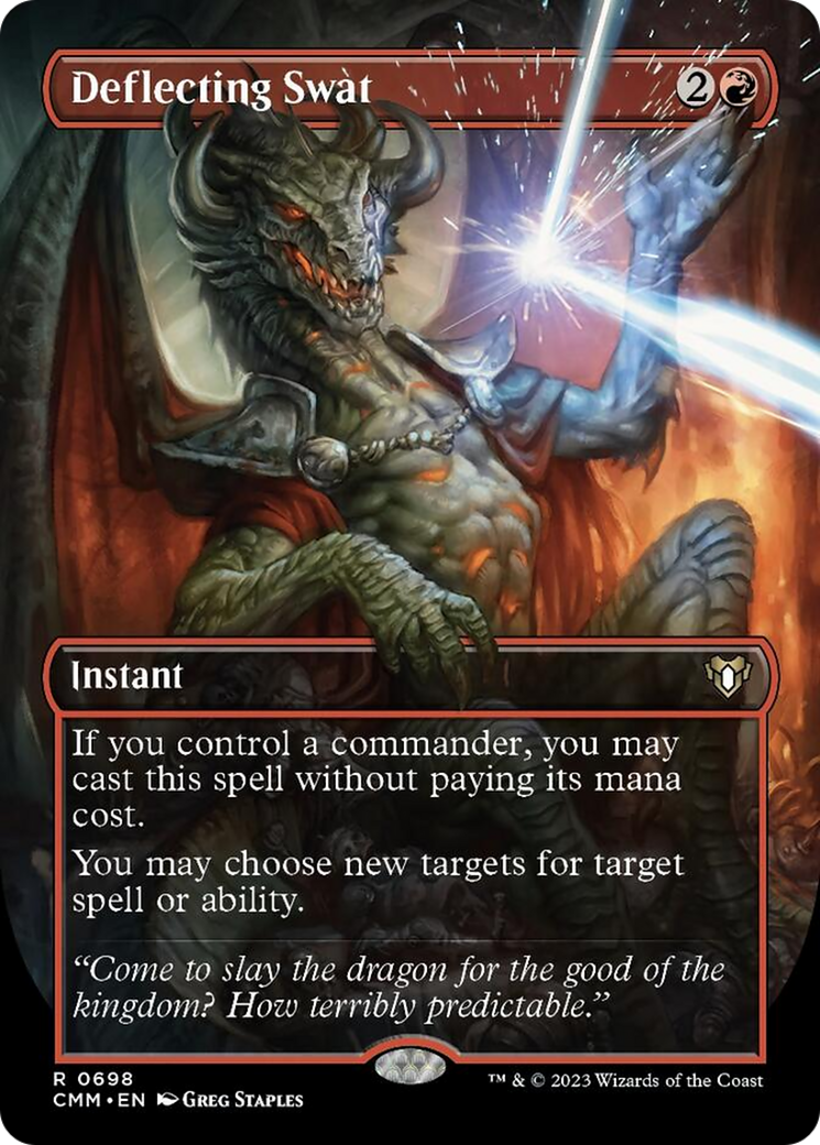 Deflecting Swat (Borderless Alternate Art) [Commander Masters] | Anubis Games and Hobby