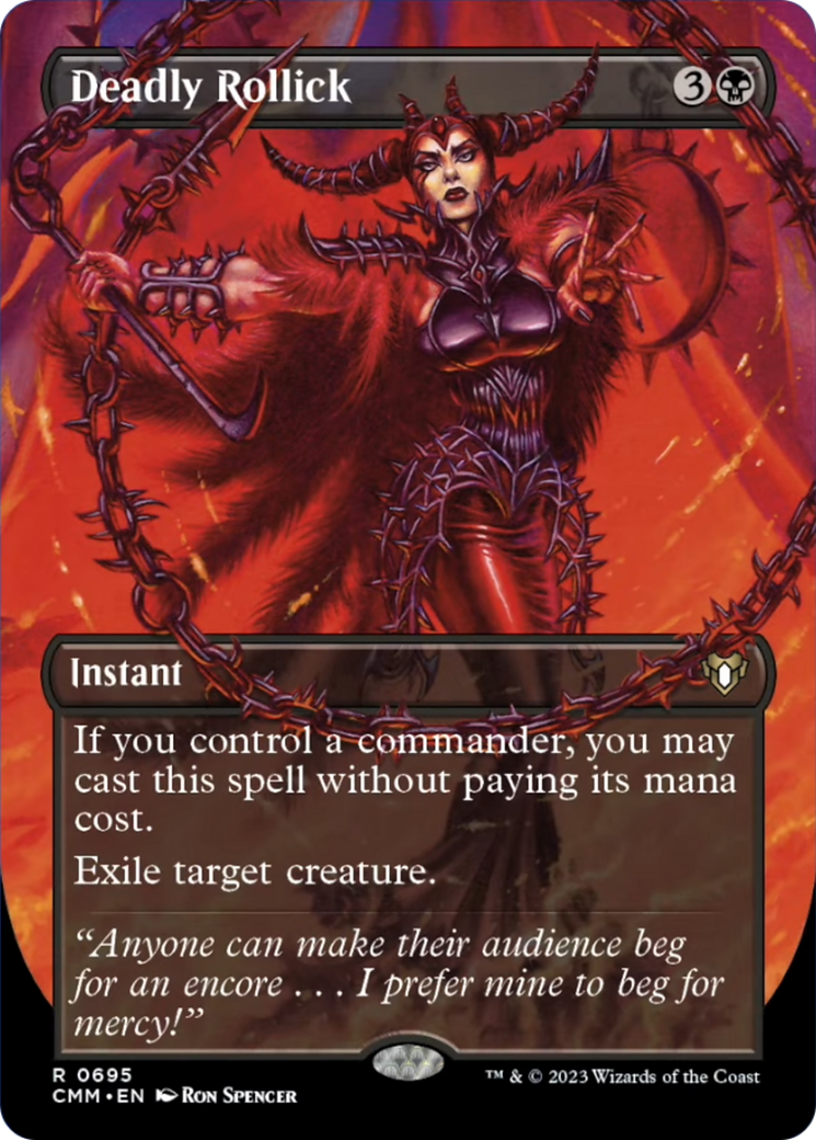 Deadly Rollick (Borderless Alternate Art) [Commander Masters] | Anubis Games and Hobby