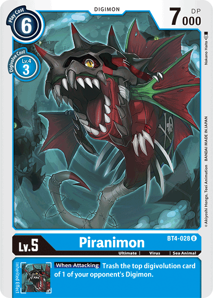 Piranimon [BT4-028] [Great Legend] | Anubis Games and Hobby