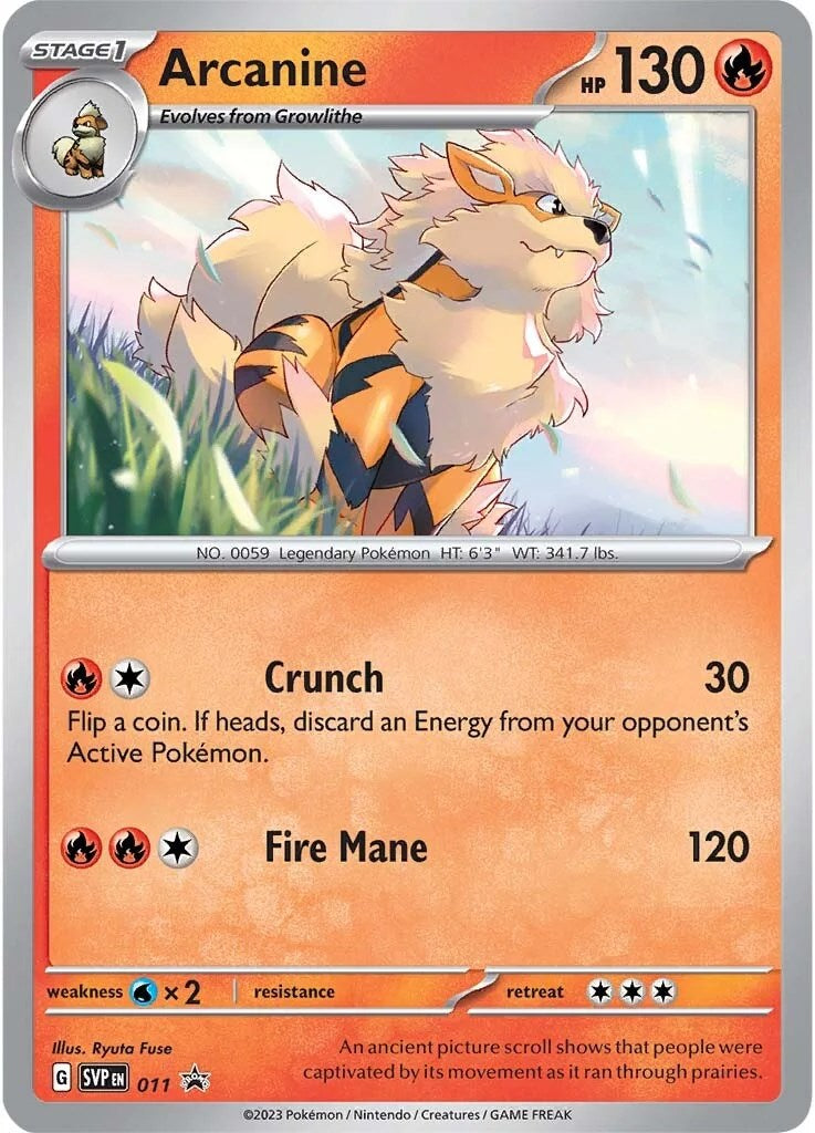 Arcanine (011) [Scarlet & Violet: Black Star Promos] | Anubis Games and Hobby