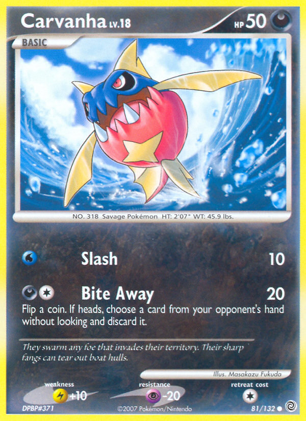 Carvanha (81/132) [Diamond & Pearl: Secret Wonders] | Anubis Games and Hobby