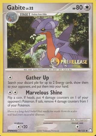 Gabite (48/123) (Prerelease Promo) [Diamond & Pearl: Black Star Promos] | Anubis Games and Hobby