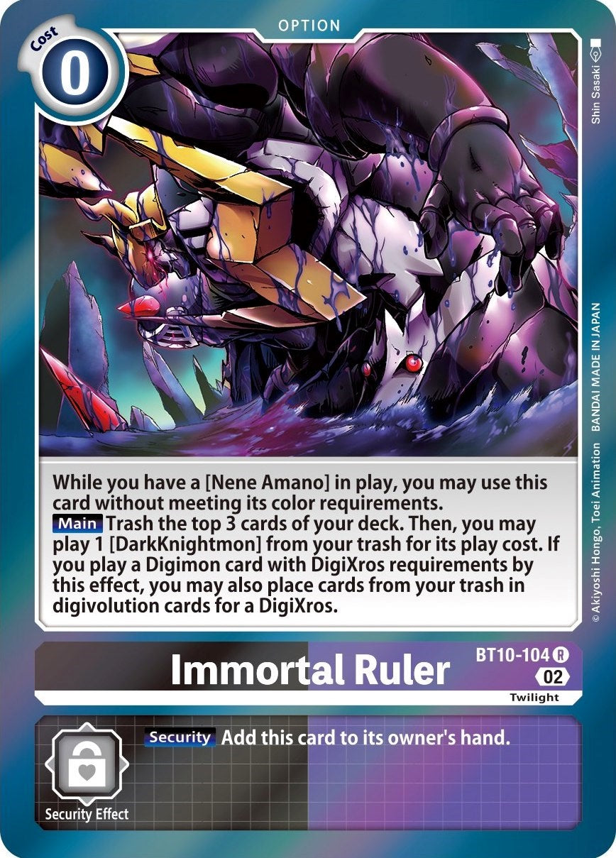 Immortal Ruler [BT10-104] [Xros Encounter] | Anubis Games and Hobby