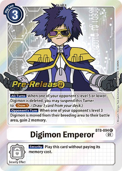 Digimon Emperor [BT8-094] [New Awakening Pre-Release Promos] | Anubis Games and Hobby