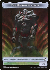 Phyrexian Goblin // The Hollow Sentinel Double-Sided Token [Phyrexia: All Will Be One Tokens] | Anubis Games and Hobby