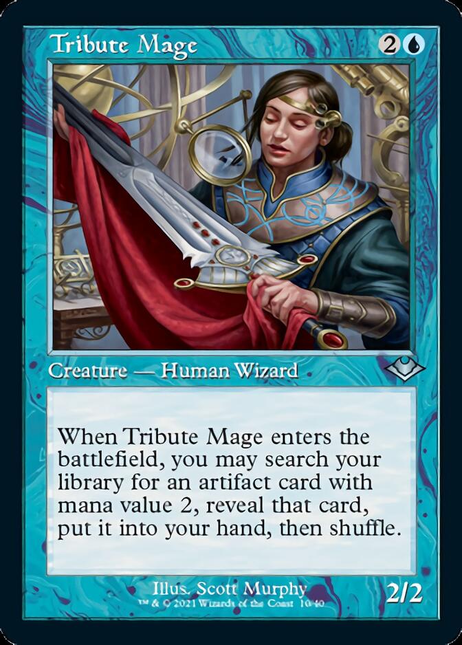 Tribute Mage (Retro Foil Etched) [Modern Horizons] | Anubis Games and Hobby