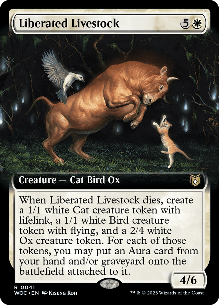 Liberated Livestock (Extended Art) [Wilds of Eldraine Commander] | Anubis Games and Hobby