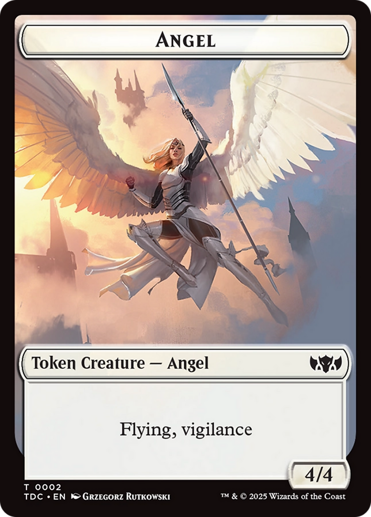 Angel // Spirit Double-Sided Token [Tarkir: Dragonstorm Commander Tokens] | Anubis Games and Hobby