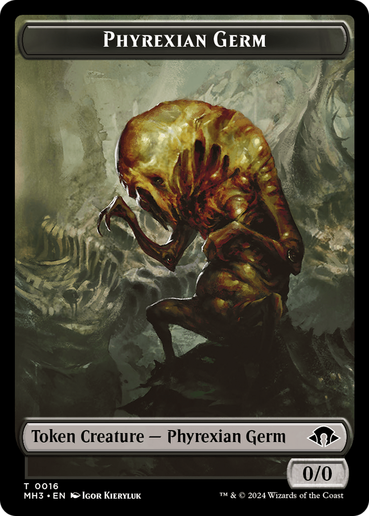 Phyrexian Germ // Zombie Double-Sided Token [Modern Horizons 3 Tokens] | Anubis Games and Hobby