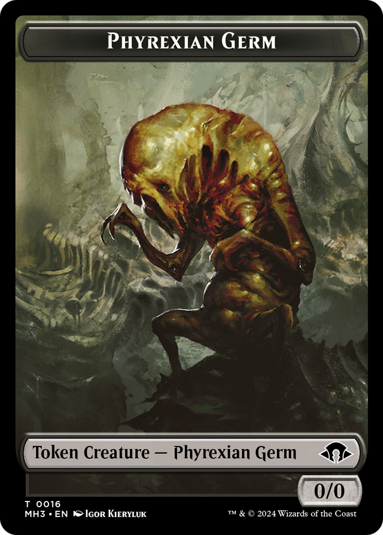 Phyrexian Germ // Blood Double-Sided Token [Modern Horizons 3 Tokens] | Anubis Games and Hobby