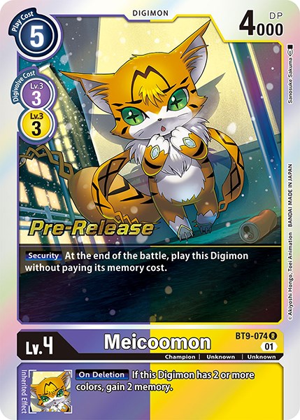 Meicoomon [BT9-074] [X Record Pre-Release Promos] | Anubis Games and Hobby