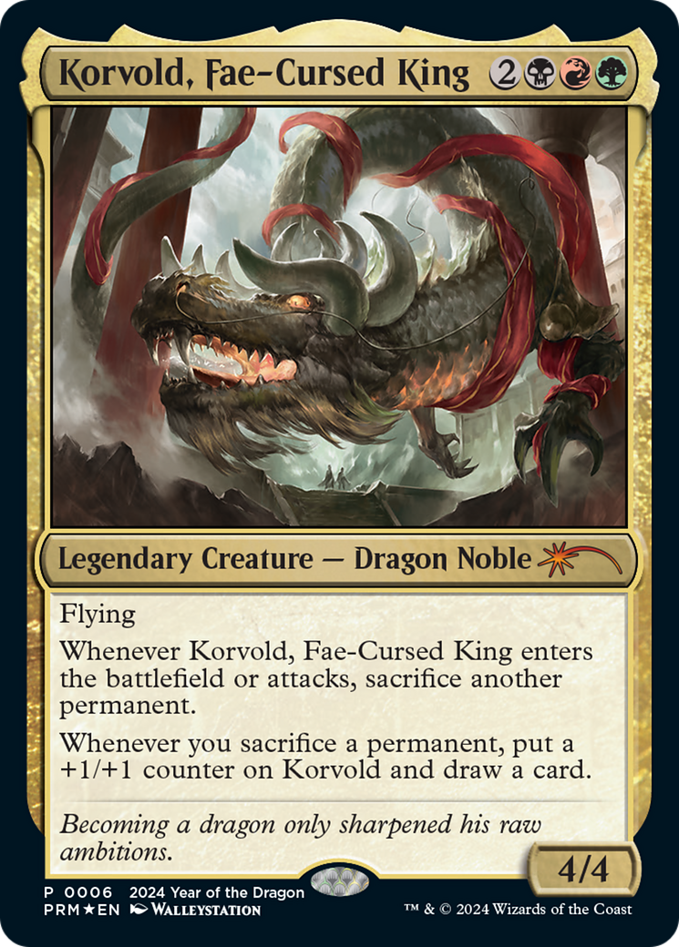 Korvold, Fae-Cursed King (Year of the Dragon 2024) [Standard Showdown Promos] | Anubis Games and Hobby