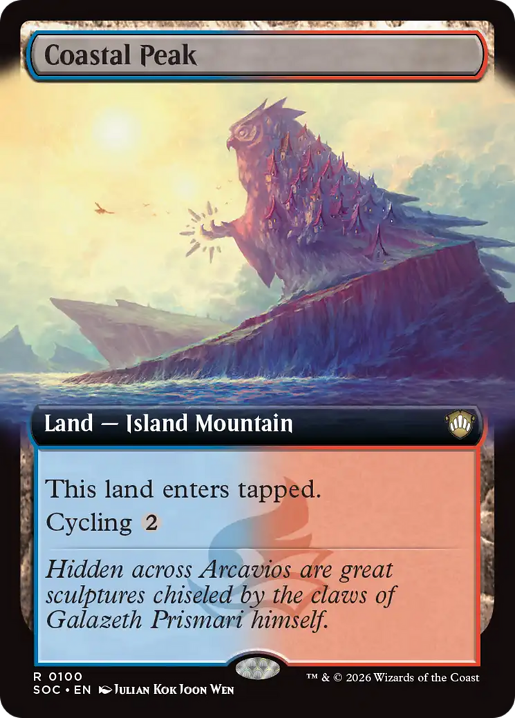 Coastal Peak (Extended Art) [Secrets of Strixhaven Commander] | Anubis Games and Hobby