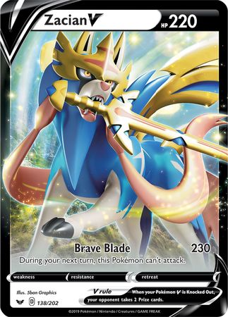 Zacian V (138/202) (Jumbo Card) [Sword & Shield: Base Set] | Anubis Games and Hobby