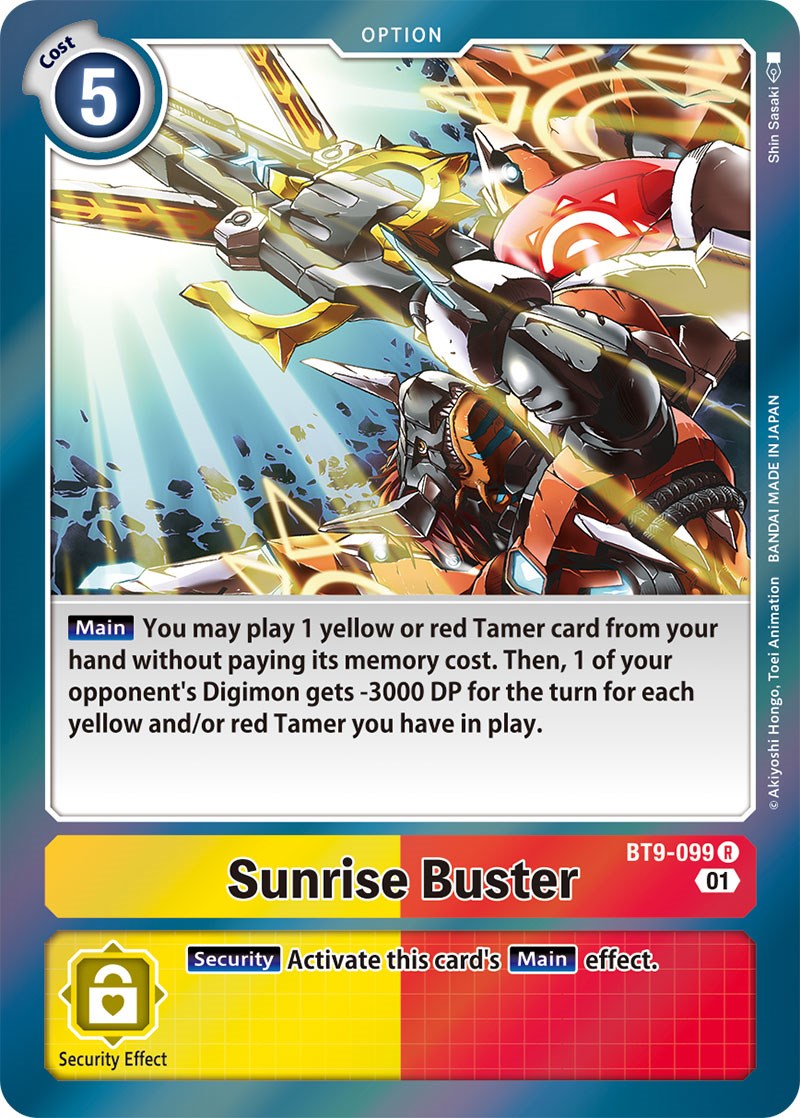 Sunrise Buster [BT9-099] [X Record] | Anubis Games and Hobby