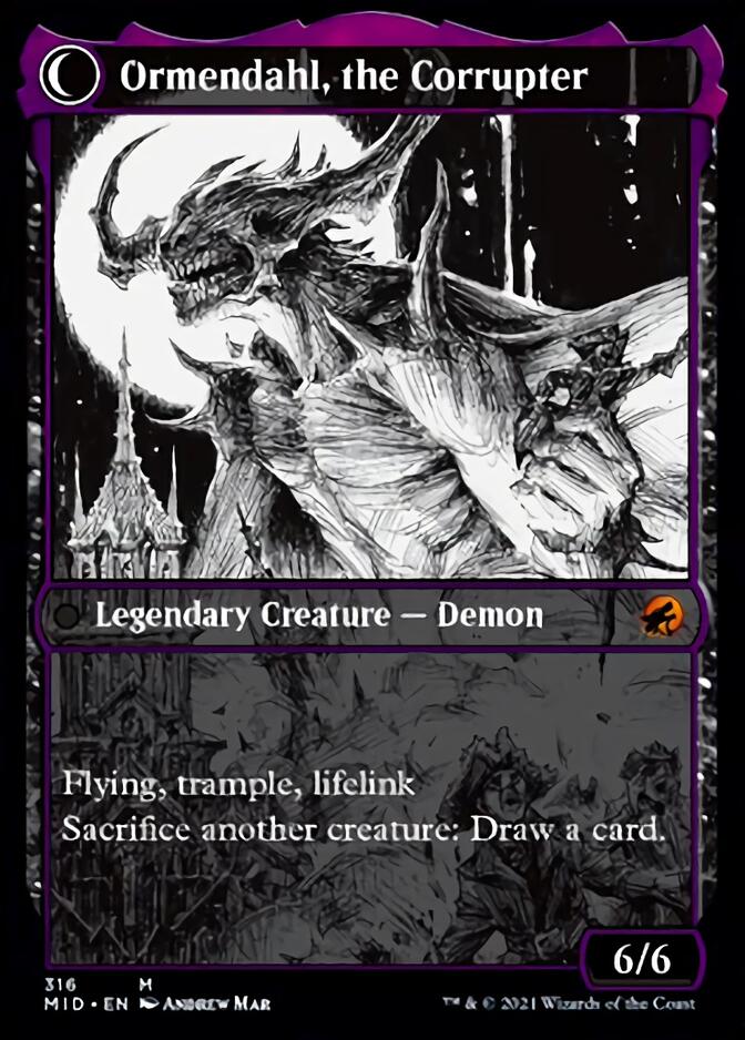 Jerren, Corrupted Bishop // Ormendahl, the Corrupted (Showcase Eternal Night) [Innistrad: Midnight Hunt] | Anubis Games and Hobby