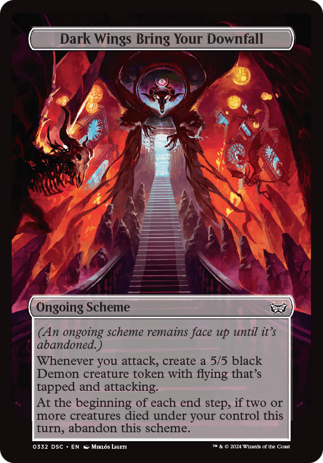 Dark Wings Bring Your Downfall (Full Art) [Duskmourn: Archenemy] | Anubis Games and Hobby