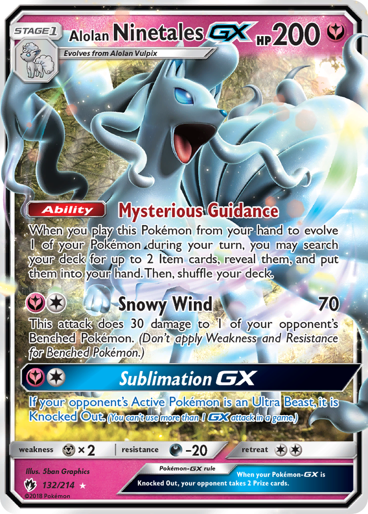 Alolan Ninetales GX (132/214) [Sun & Moon: Lost Thunder] | Anubis Games and Hobby