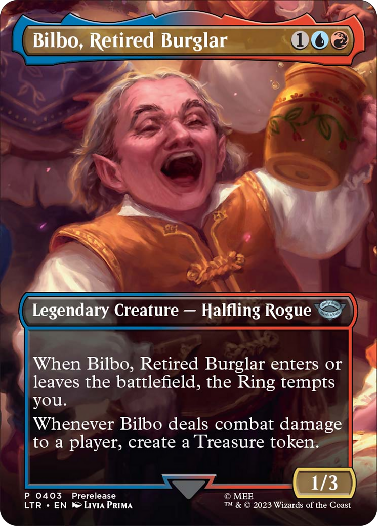 Bilbo, Retired Burglar (Borderless Alternate Art) [The Lord of the Rings: Tales of Middle-Earth] | Anubis Games and Hobby