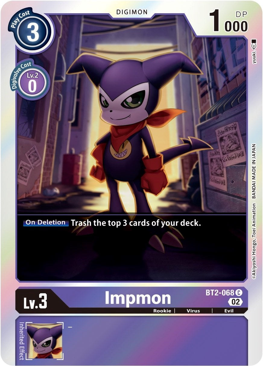 Impmon [BT2-068] (Alternate Art) [Starter Deck: Beelzemon Advanced Deck Set] | Anubis Games and Hobby