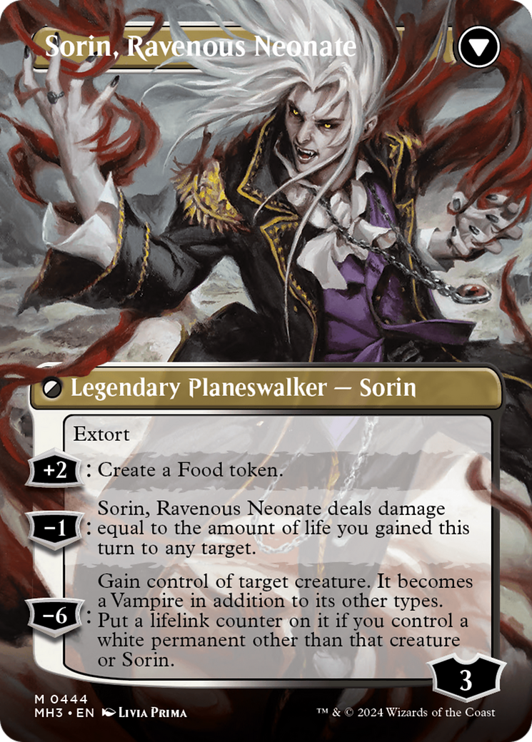 Sorin of House Markov // Sorin, Ravenous Neonate (Borderless) [Modern Horizons 3] | Anubis Games and Hobby