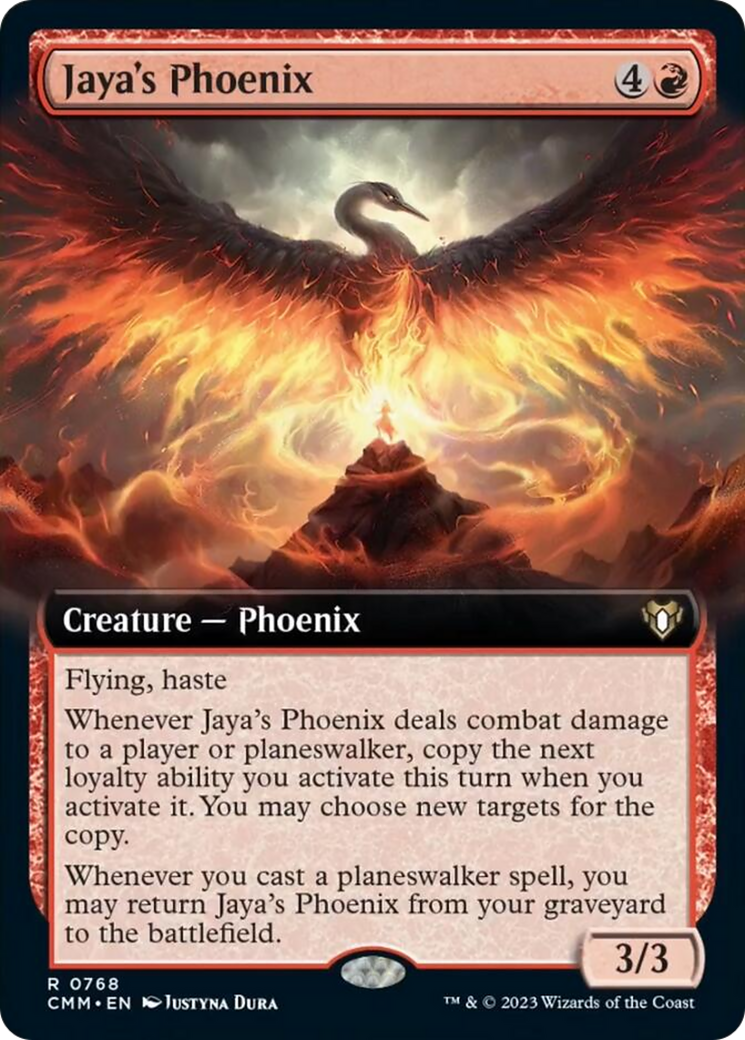 Jaya's Phoenix (Extended Art) [Commander Masters] | Anubis Games and Hobby