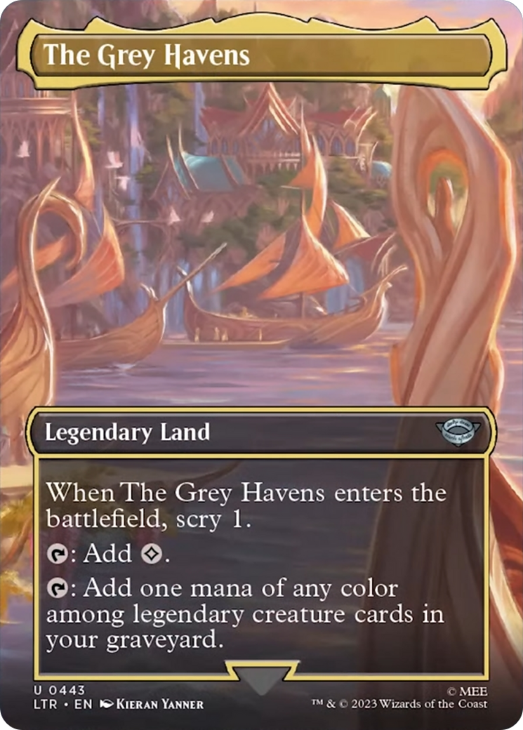 The Grey Havens (Borderless Alternate Art) [The Lord of the Rings: Tales of Middle-Earth] | Anubis Games and Hobby