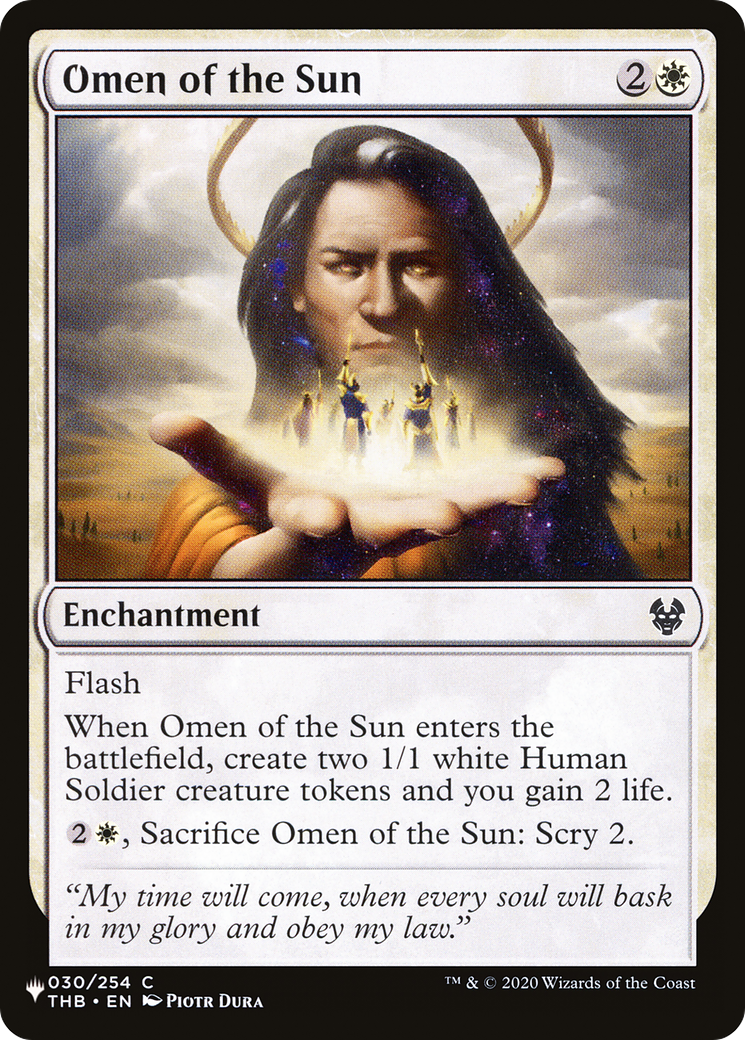 Omen of the Sun [The List Reprints] | Anubis Games and Hobby