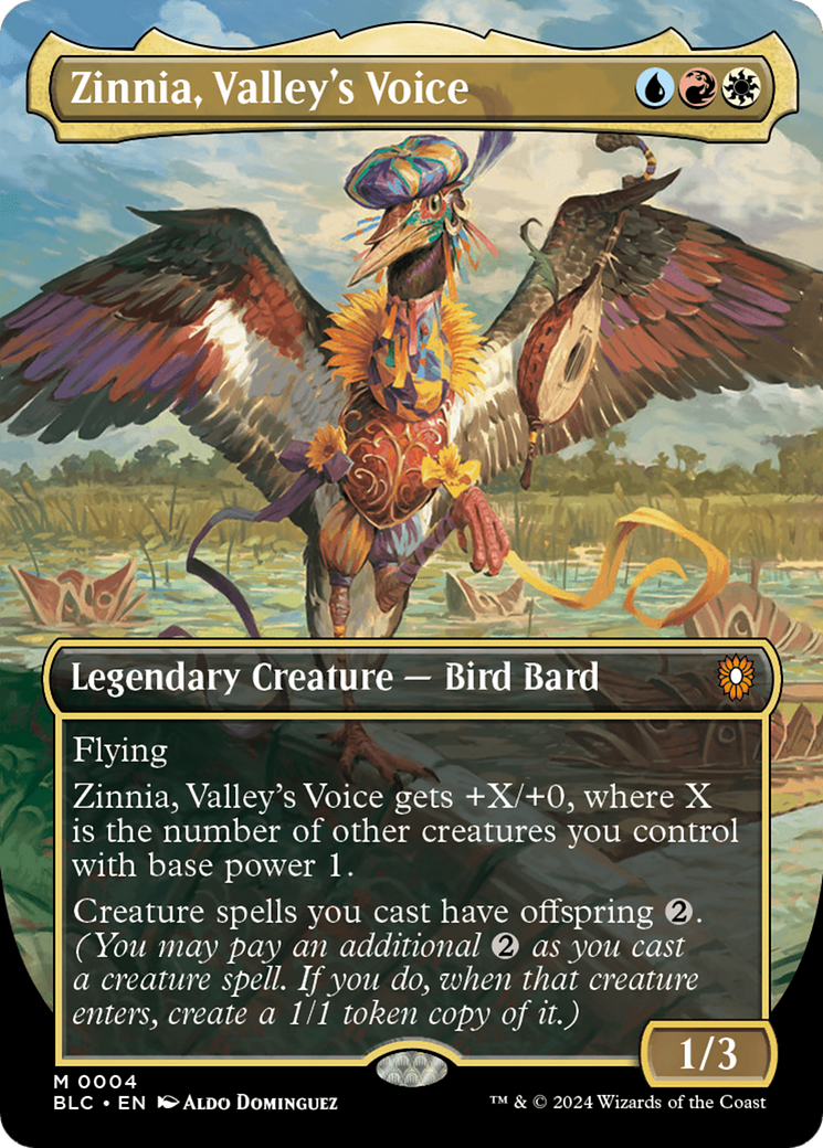 Zinnia, Valley's Voice (Borderless) [Bloomburrow Commander] | Anubis Games and Hobby