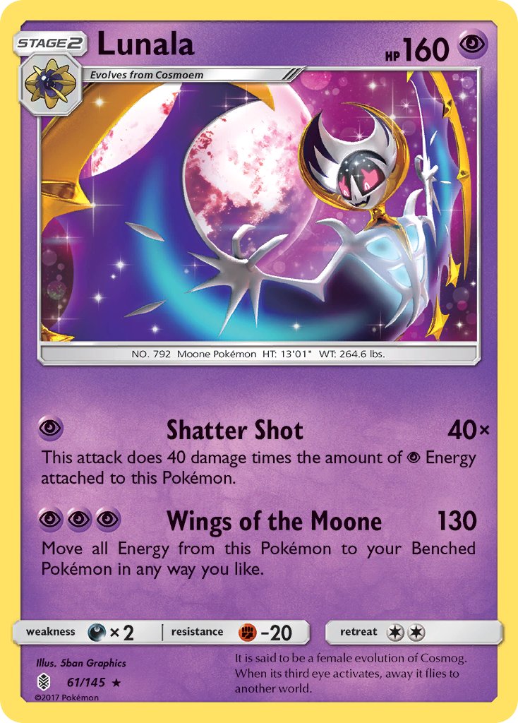 Lunala (61/145) (Theme Deck Exclusive) [Sun & Moon: Guardians Rising] | Anubis Games and Hobby