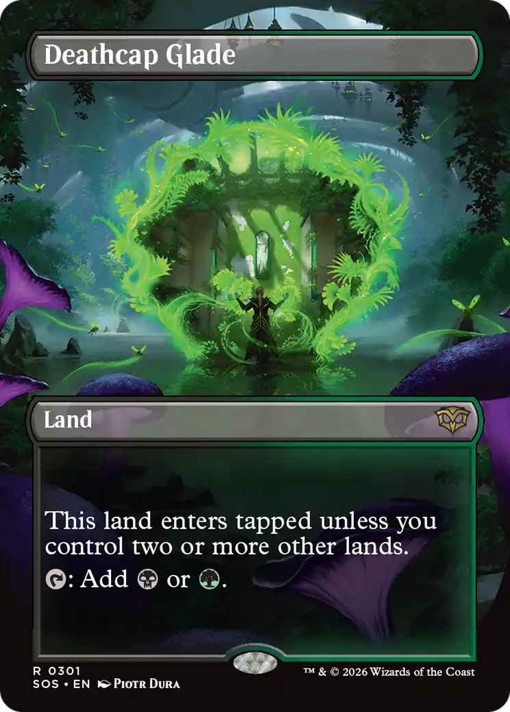 Deathcap Glade (Borderless) [Secrets of Strixhaven] | Anubis Games and Hobby