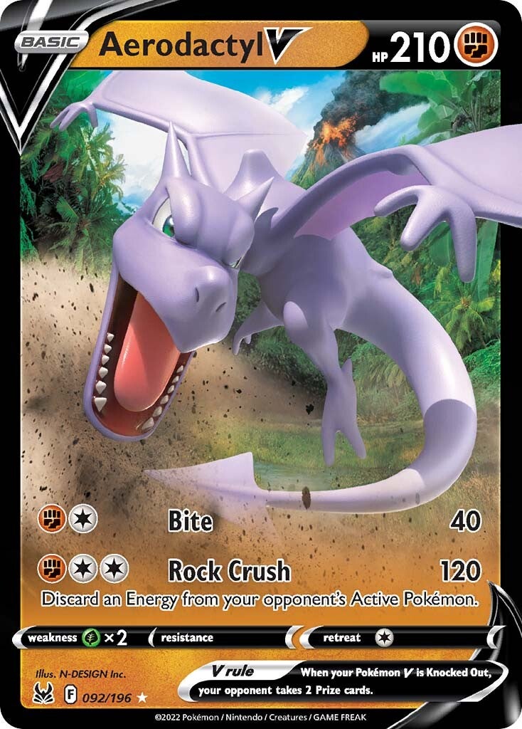 Aerodactyl V (092/196) [Sword & Shield: Lost Origin] | Anubis Games and Hobby