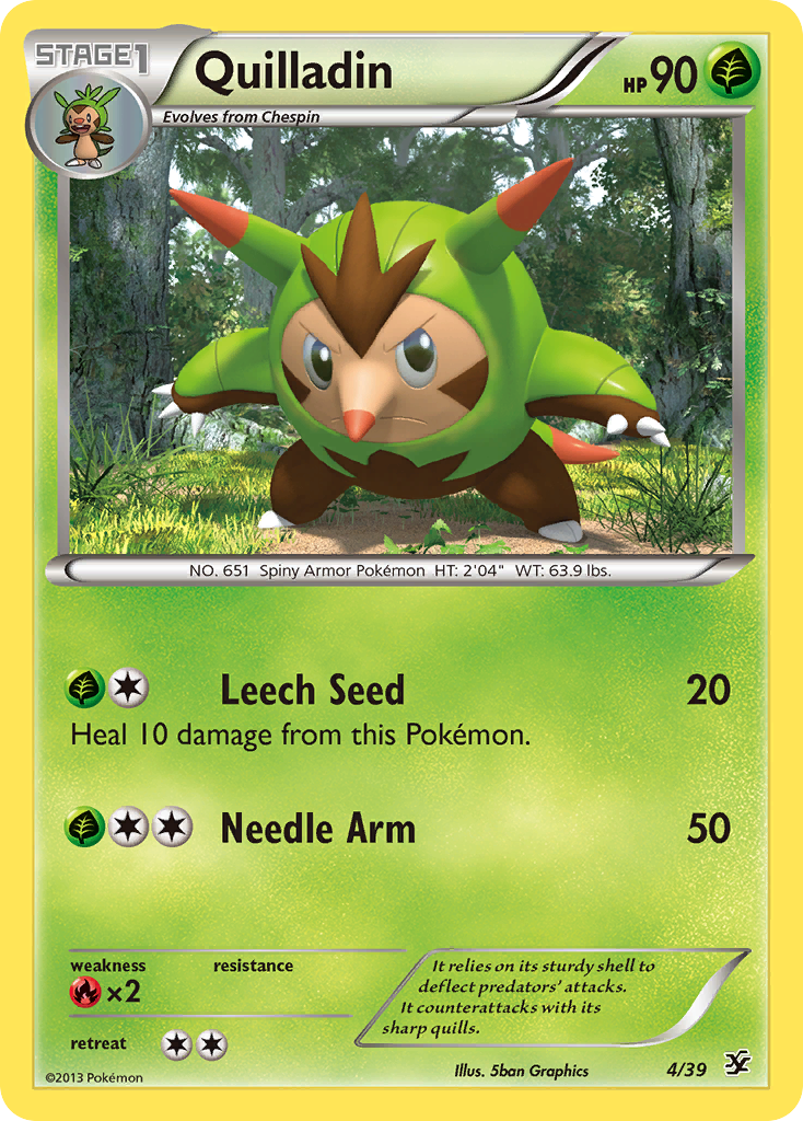 Quilladin (4/39) [XY: Kalos Starter Set] | Anubis Games and Hobby