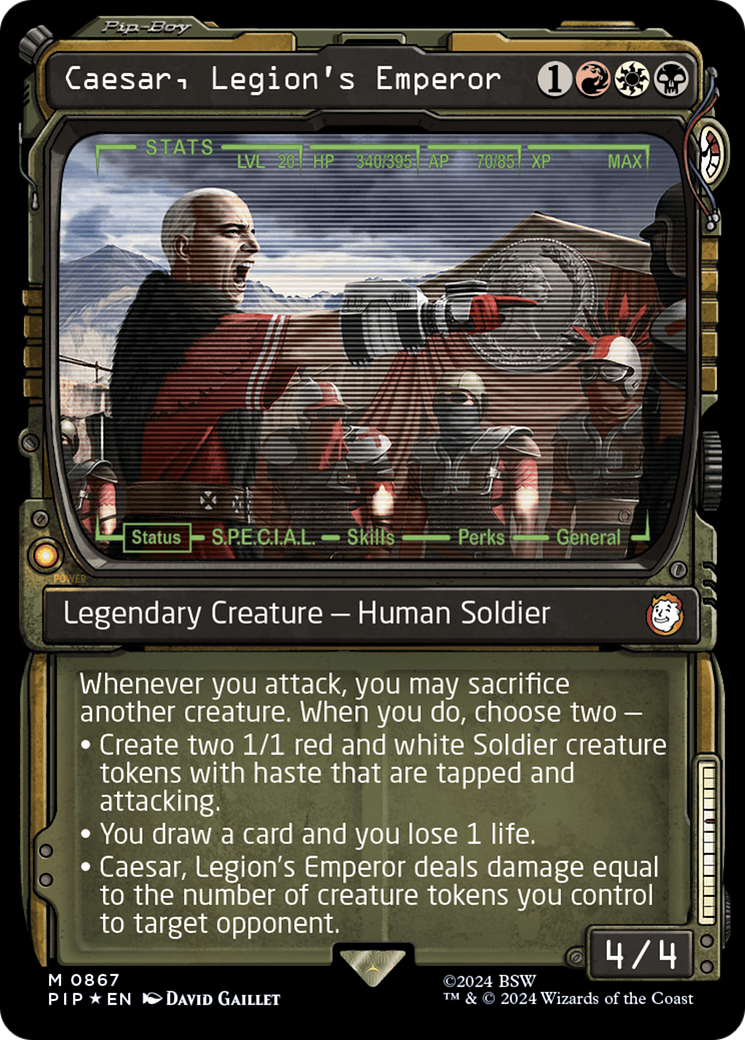 Caesar, Legion's Emperor (Showcase) (Surge Foil) [Fallout] | Anubis Games and Hobby