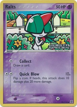 Ralts (81/113) (Stamped) [EX: Delta Species] | Anubis Games and Hobby