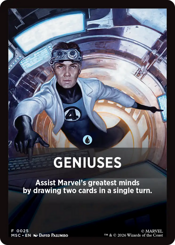 Geniuses Theme Card [Marvel Super Heroes Commander] | Anubis Games and Hobby