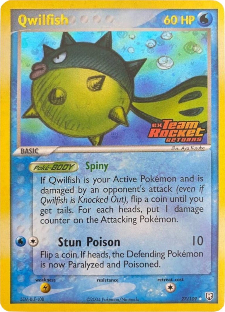 Qwilfish (27/109) (Stamped) [EX: Team Rocket Returns] | Anubis Games and Hobby