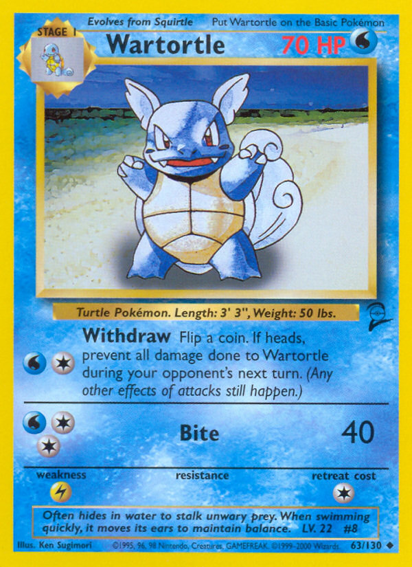 Wartortle (63/130) [Base Set 2] | Anubis Games and Hobby
