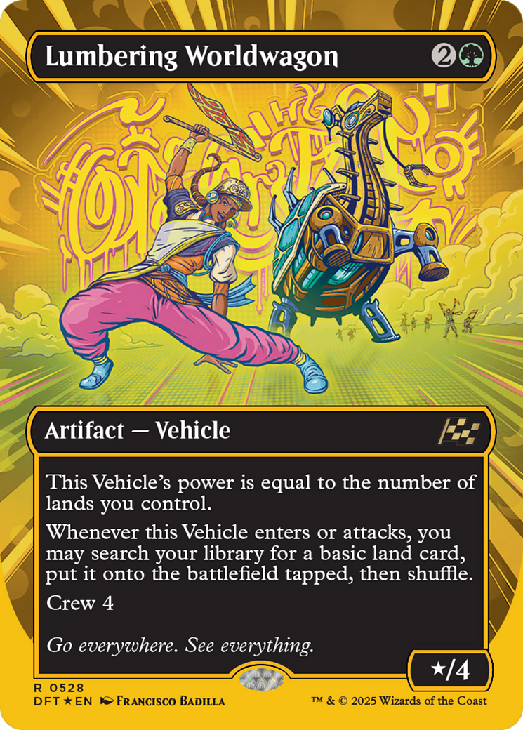 Lumbering Worldwagon (Borderless) (First-Place Foil) [Aetherdrift] | Anubis Games and Hobby