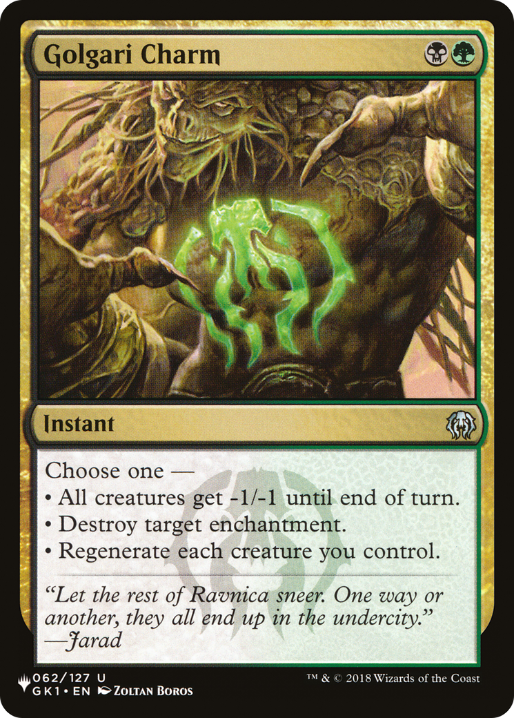 Golgari Charm [The List Reprints] | Anubis Games and Hobby