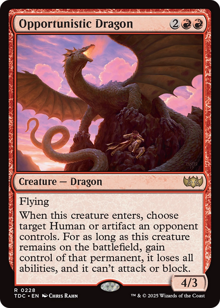 Opportunistic Dragon [Tarkir: Dragonstorm Commander] | Anubis Games and Hobby